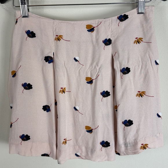 Free People Lovers Lane Floral Button-Accent Pink Mini Skirt Size 4 - Picture 7 of 8